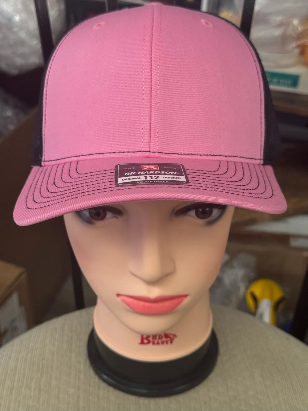 Hey Dude Pink Front Mesh Trucker Hat